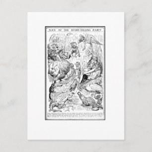 Alice im Story-Telling-Party Postkarte