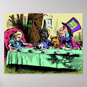 Alice im Tea-Party von Mad Hatter Poster