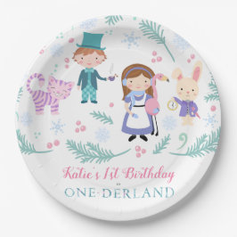 Alice im Winter One-Derland | Wonderland Birthday Pappteller