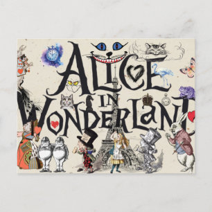 Alice im Wunderland 1865 Postkarte