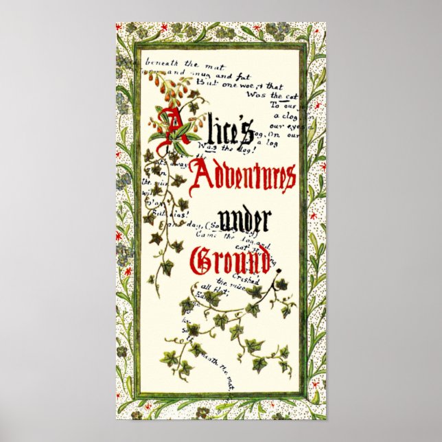 Alice im Wunderland 1. Ausgabe Poster (Vorne)