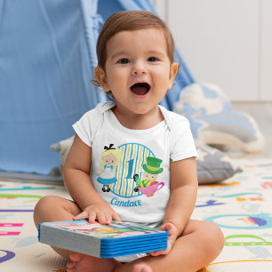 Alice im Wunderland 1. Geburtstag Niedlich Baby Strampler