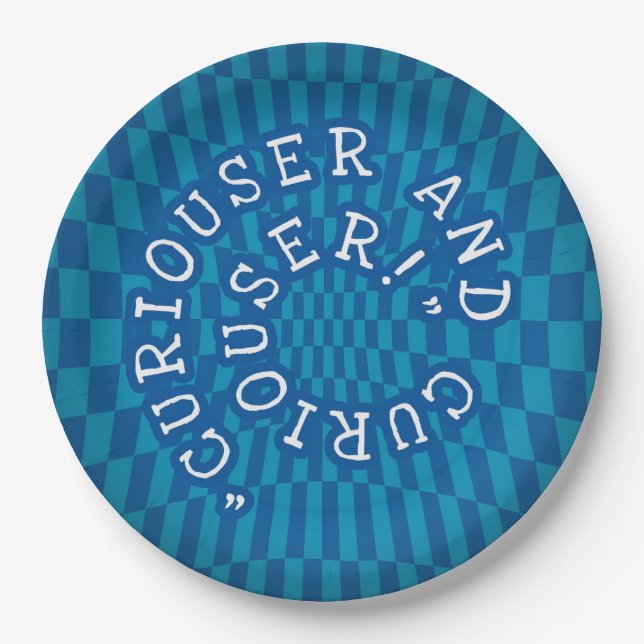 Alice im Wunderland - 9 Zoll-Papierplatte - Neugie Pappteller (Vorderseite)