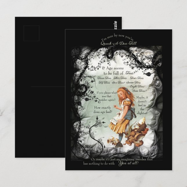 Alice im Wunderland Age Teas Walrus Postkarte (Vorne/Hinten)