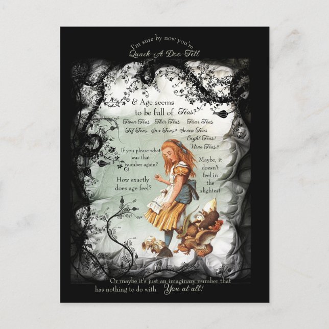 Alice im Wunderland Age Teas Walrus Postkarte (Vorderseite)