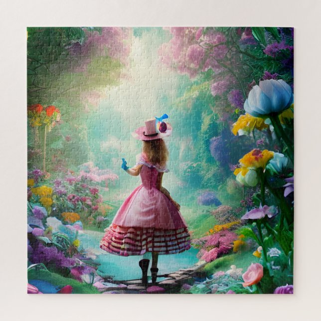 Alice im Wunderland AI generiert Jigsaw Puzzle (Vertikal)