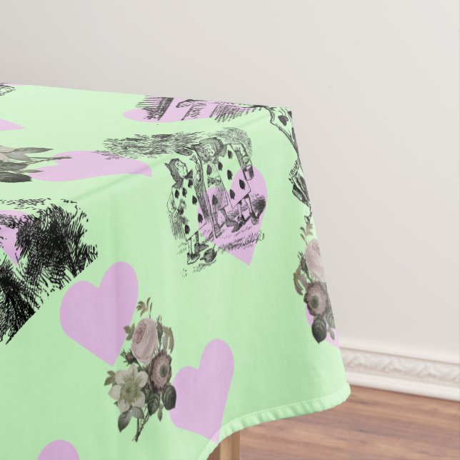 Alice im Wunderland - Alice im Wunderland Hearts Tischdecke (Beispiel)