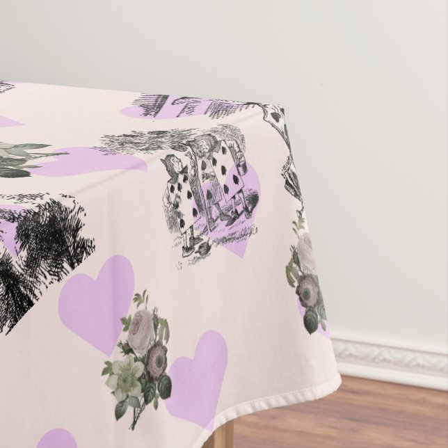 Alice im Wunderland - Alice im Wunderland Hearts Tischdecke (Beispiel)