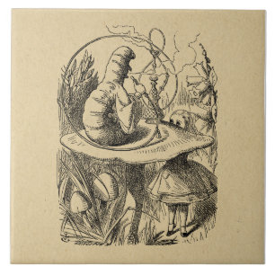 Alice im Wunderland Alice mit der Raupe Fliese