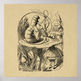 Alice im Wunderland Alice mit der Raupe Poster