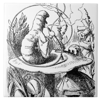 Alice im Wunderland - Alice trifft die Raupe Fliese