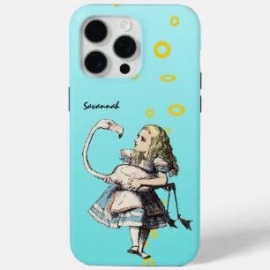 Alice im Wunderland Aqua Flamingo iPhone 15 Pro Max Hülle