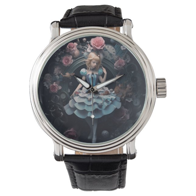 Alice im Wunderland Armbanduhr (Vorderseite)