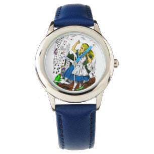 Alice im Wunderland-Armbanduhr-Angriff auf Karten Armbanduhr