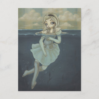 Alice im Wunderland Art Postcard Tränenpool Postkarte