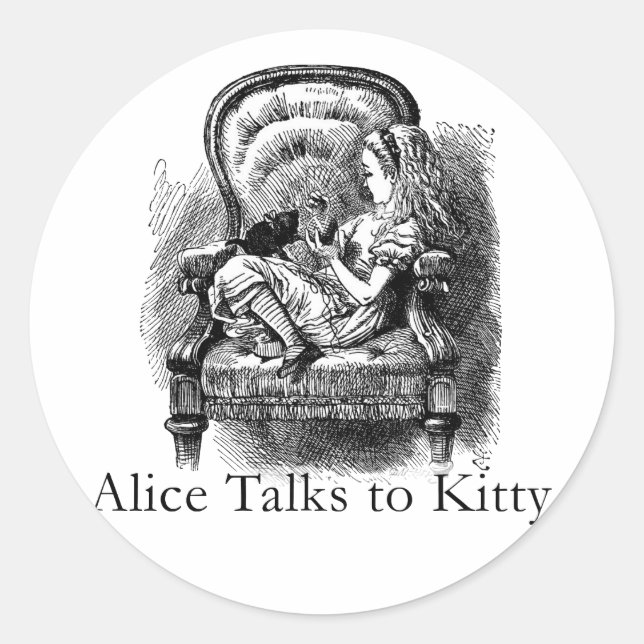 Alice im Wunderland Art Stickers in 2 Größen (Vorderseite)