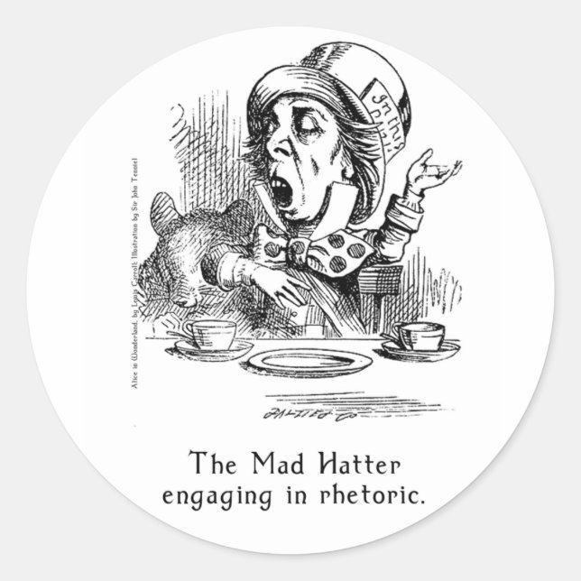 Alice im Wunderland Art Stickers in 2 Größen (Vorderseite)