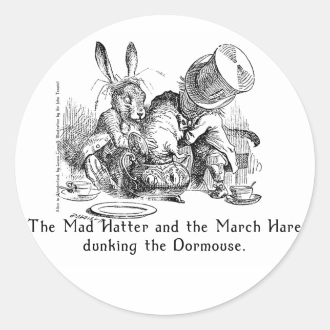 Alice im Wunderland Art Stickers in 2 Größen (Vorderseite)