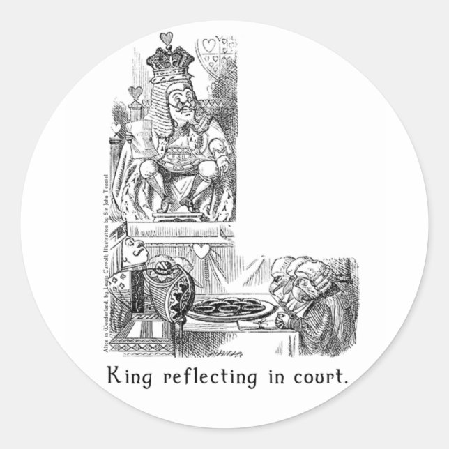 Alice im Wunderland Art Stickers in 2 Größen (Vorderseite)