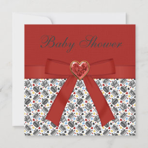 Alice im Wunderland Baby Dusche Red Tee Party Einladung