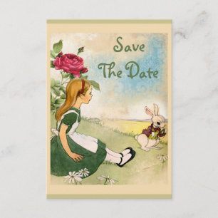 Alice im Wunderland-Baby-Dusche Save the Date