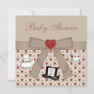 Alice im Wunderland Baby Dusche Tee Party lädt ein Einladung