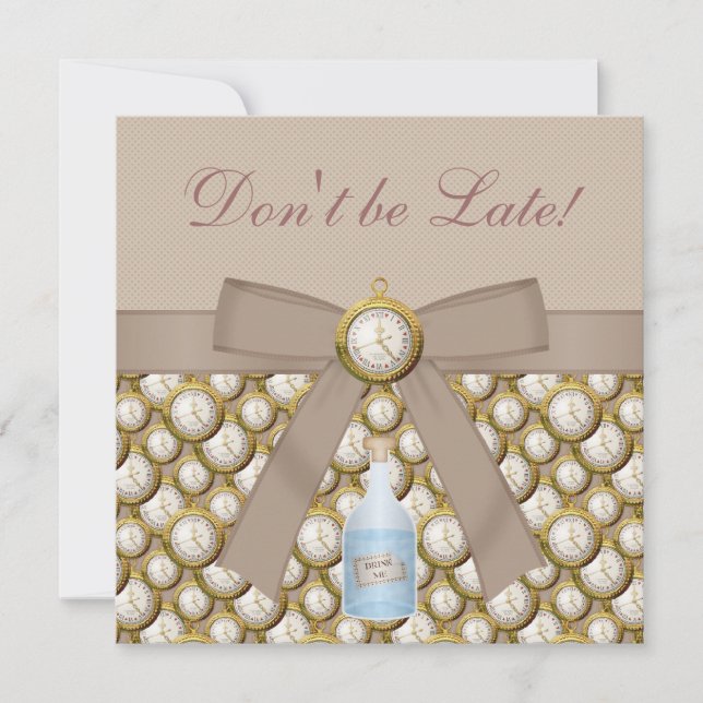 Alice im Wunderland-Baby-Duschen-Tee-Party lädt Einladung (Vorderseite)