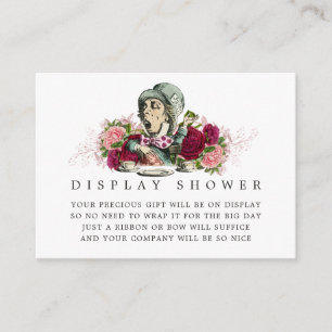 Alice im Wunderland Baby Shower Anzeige Dusche Begleitkarte