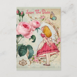 Alice im Wunderland Baby Shower Save the Date