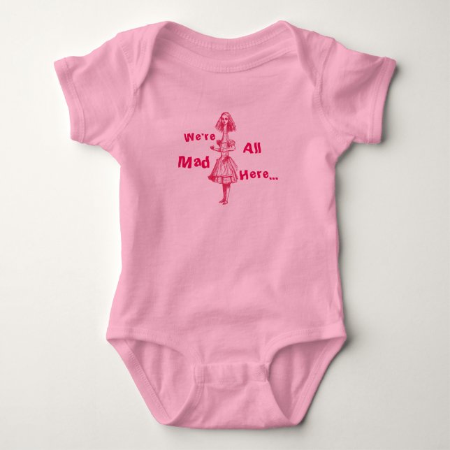 Alice im Wunderland Baby Strampler (Vorderseite)