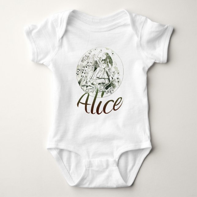 Alice im Wunderland Baby Strampler (Vorderseite)