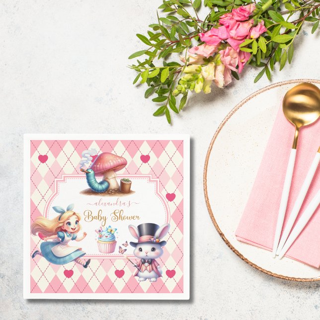 Alice im Wunderland Babydusche Serviette (Von Creator hochgeladen)