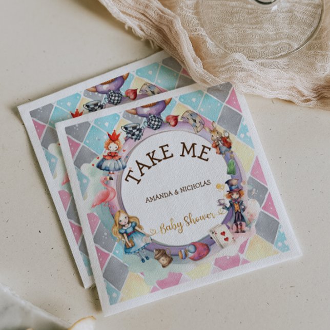 Alice im Wunderland Babydusche Serviette (Von Creator hochgeladen)