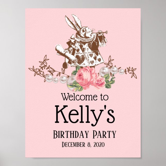 Alice im Wunderland, Begrüßungszeichen Poster (Vorne)