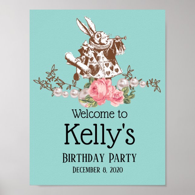 Alice im Wunderland, Begrüßungszeichen Poster (Vorne)