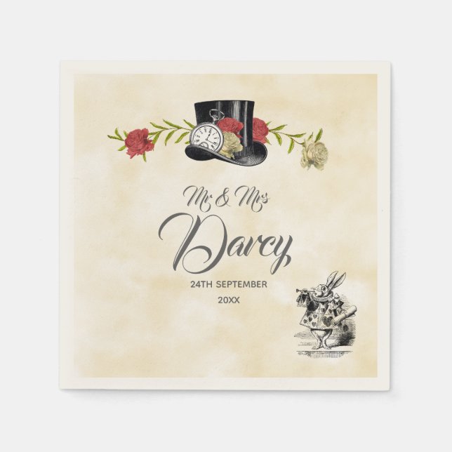 Alice im Wunderland beseitigt Neapel Serviette (Vorderseite)