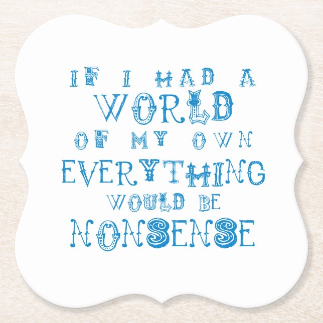 Alice im Wunderland Biermatte / Untersetzer (Vorderseite)