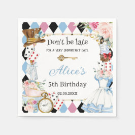 Alice im Wunderland Birthday Tea Party Serviette