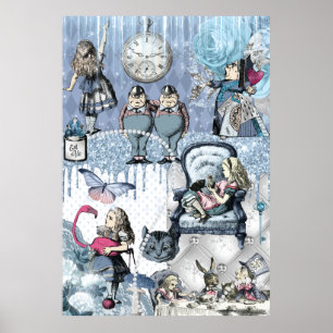 Alice im Wunderland Blue Poster