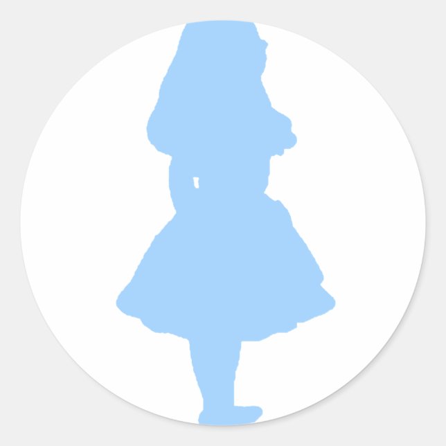 Alice im Wunderland Blue Runder Aufkleber (Vorderseite)