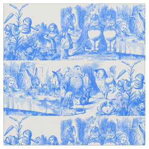 Alice im Wunderland Blue Toile de Juoy Stoff