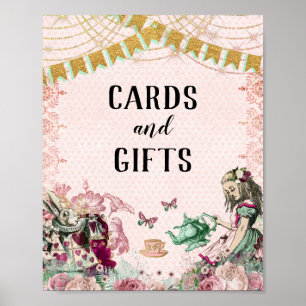 Alice im Wunderland Blush & Mint Karten & Geschenk Poster