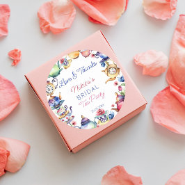 Alice im Wunderland Brautparty Tee Gastgeschenk Runder Aufkleber