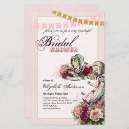 Alice im Wunderland Brautparty Tee Party Einladung