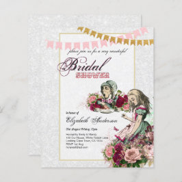 Alice im Wunderland Brautparty Tee Party Einladung