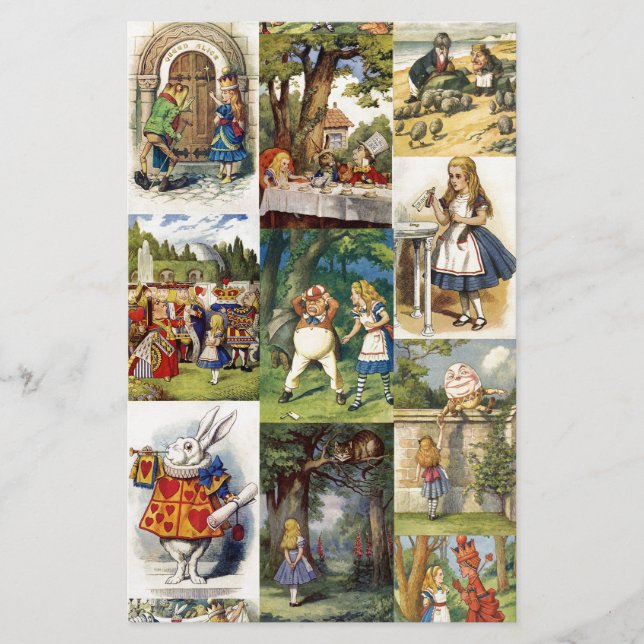 Alice im Wunderland Briefpapier (Vorderseite)