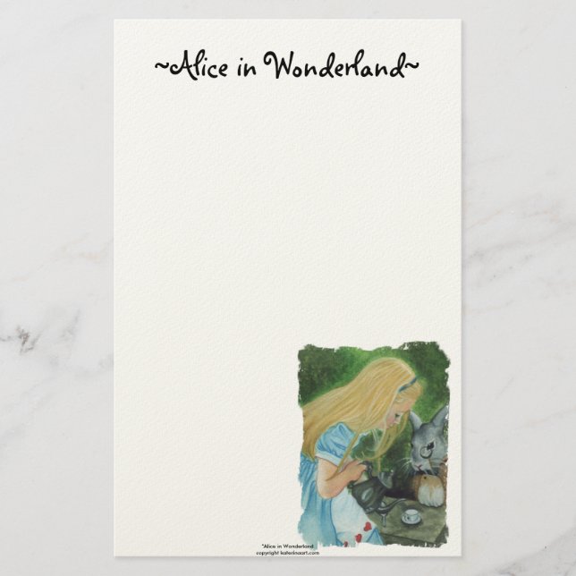 Alice im Wunderland-Briefpapier Briefpapier (Vorderseite)