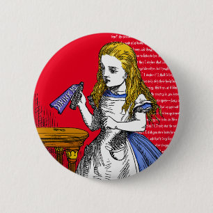 Alice im Wunderland Button