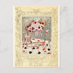Alice im Wunderland Card Battle Postkarte