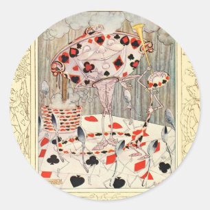 Alice im Wunderland Card Battle Runder Aufkleber